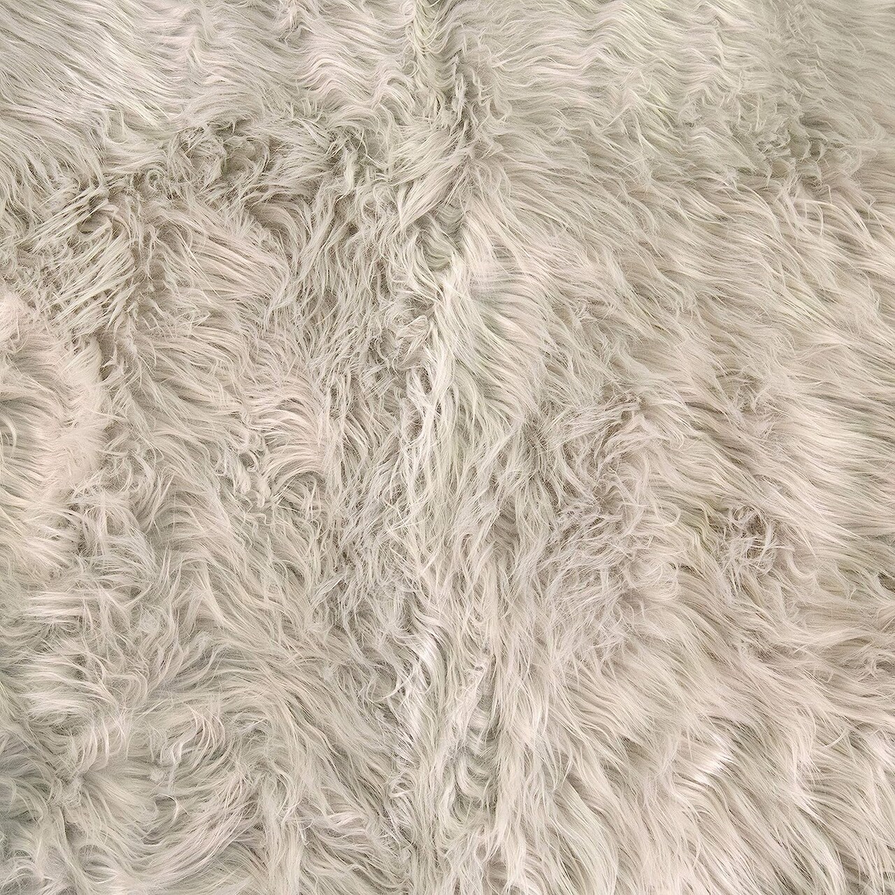 FabricLA Shaggy Faux Fur Fabric - 30&#x22; X 30&#x22; Inches Pre-Cut - Use Fake Fur Fabric for DIY, Craft Fur Decoration, Fashion Accessory, Hobby - Platinum Gray Fur Fabric